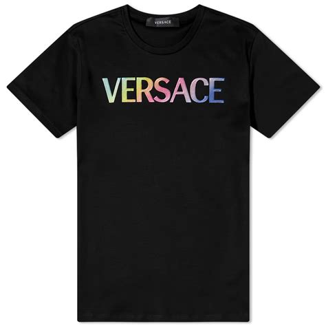 versace rainbow letter shirt|Versace rainbow.